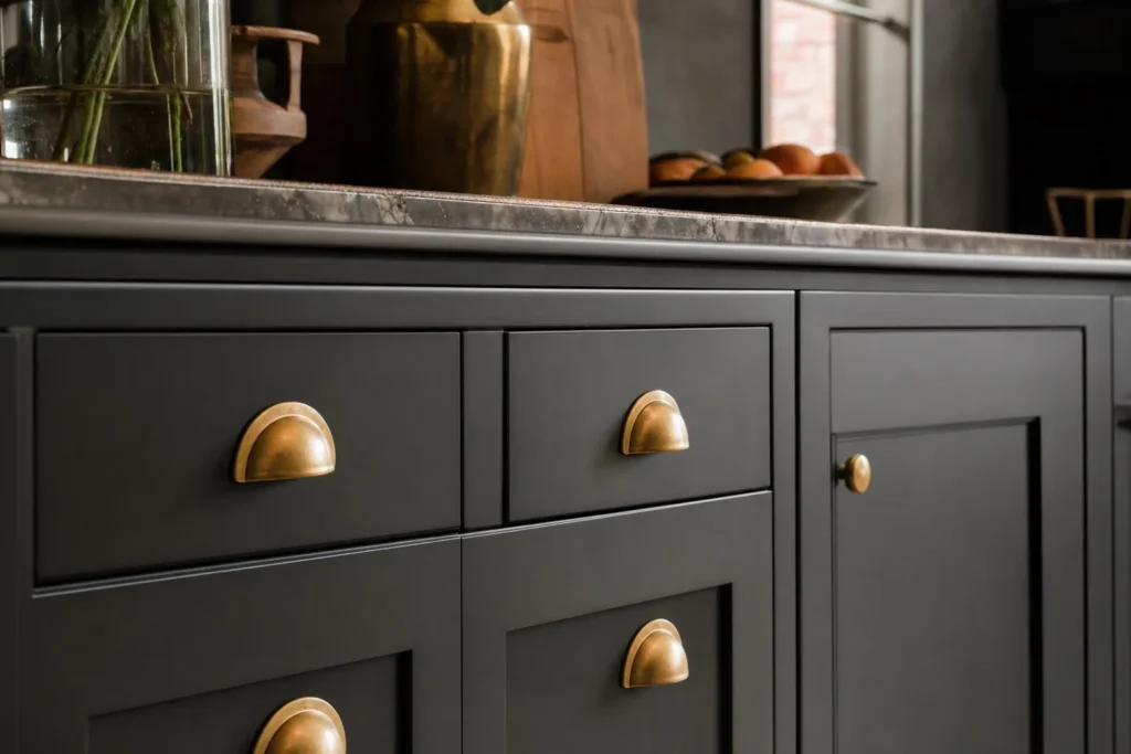 Charcoal shaker cabinetry for a Queens kitchen by CityCore Builders