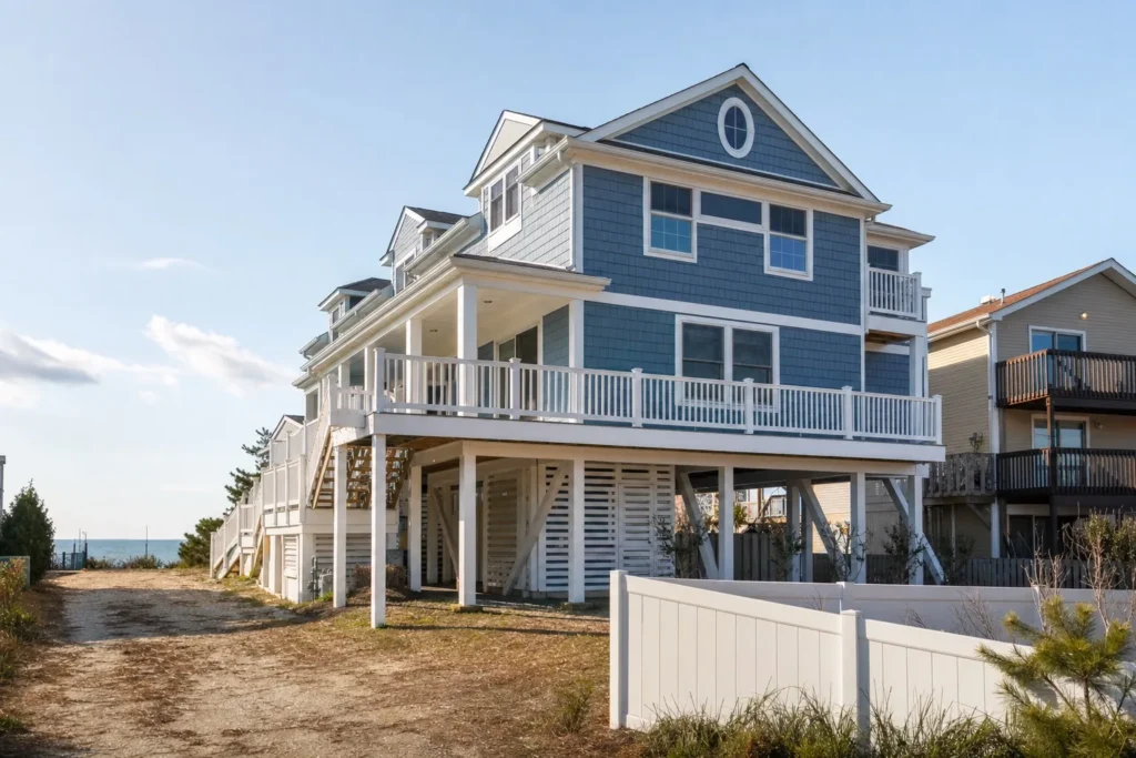Elevated coastal home in the Rockaways