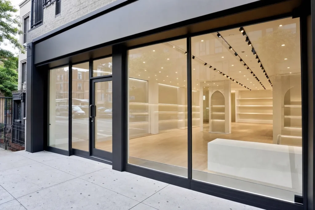 Finished Queens retail storefront interior