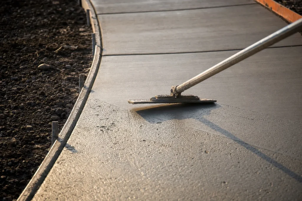 Concrete during a Queens renovation by CityCore Builders