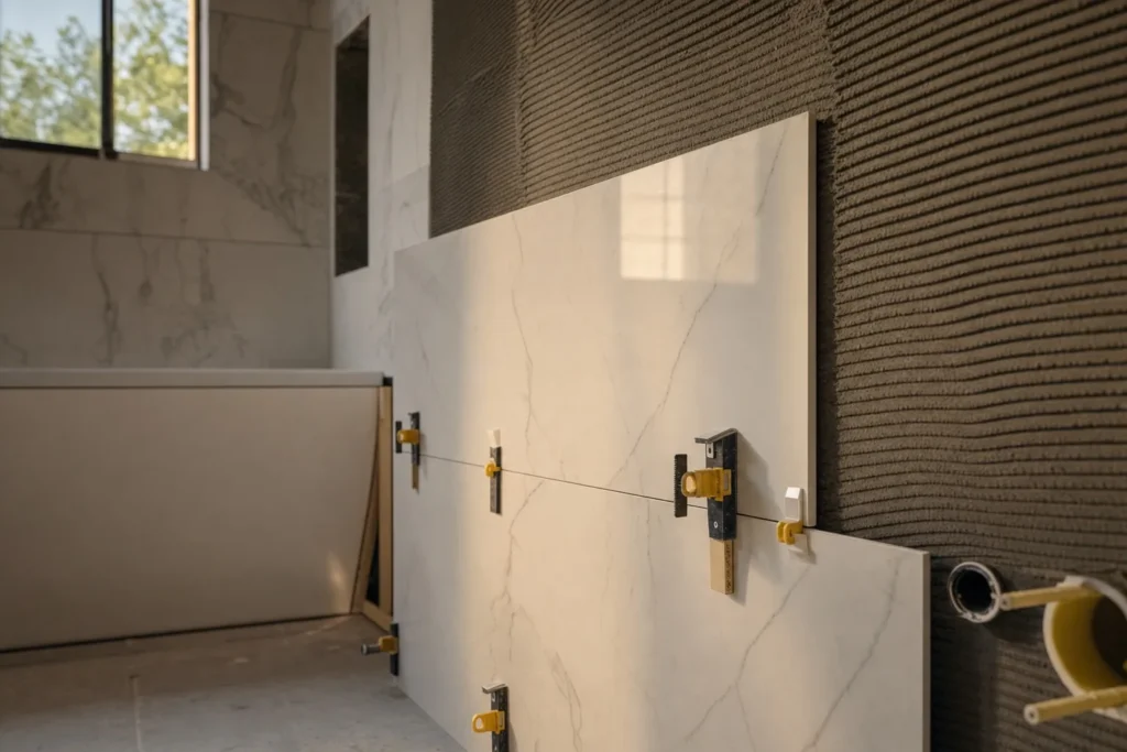 Tile during a Queens renovation by CityCore Builders